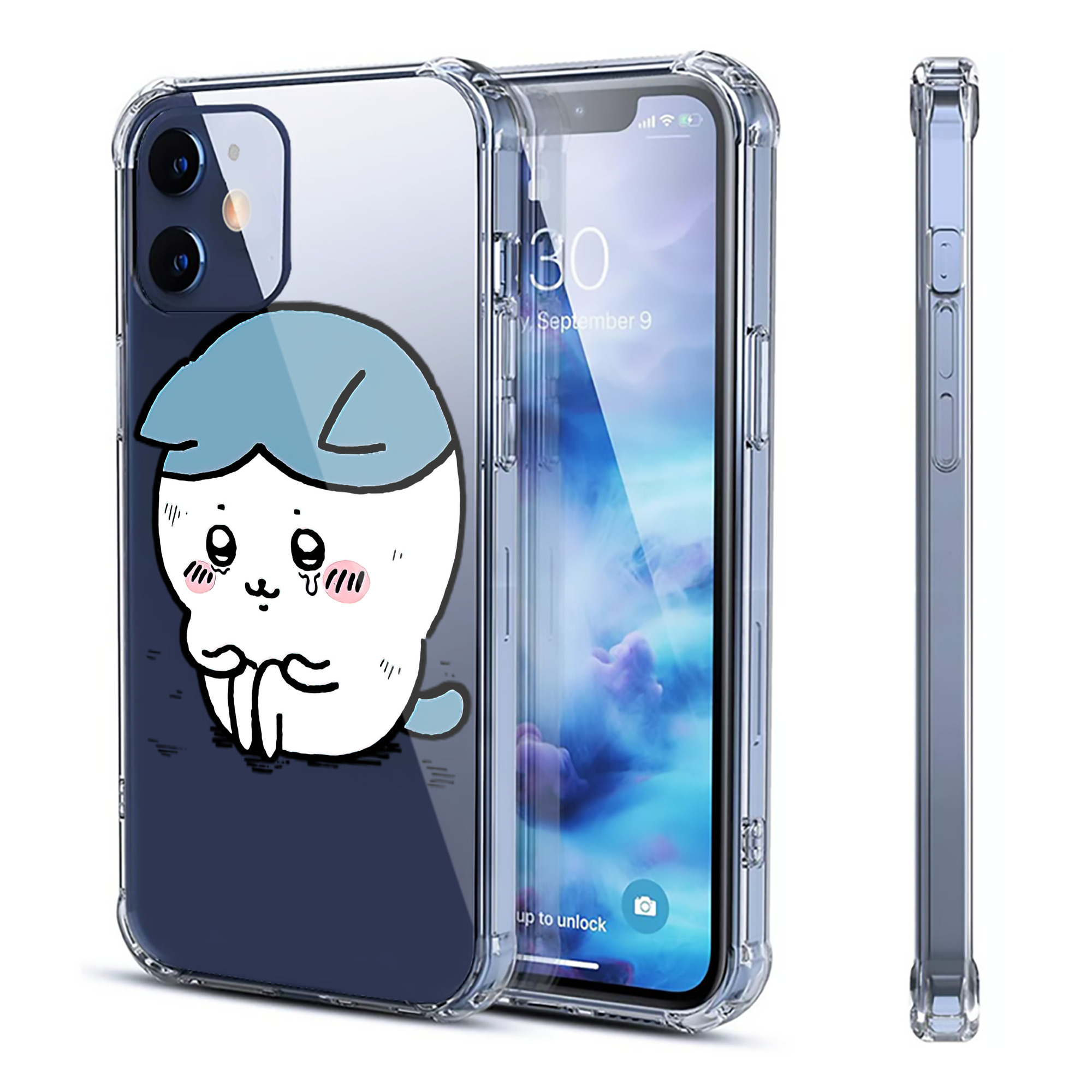 （画像用） ちいかわ ハチワレ Chii-kawa hachiware 【iPhone 12シリーズ対応】透明スマホケース（クリアソフトケース）